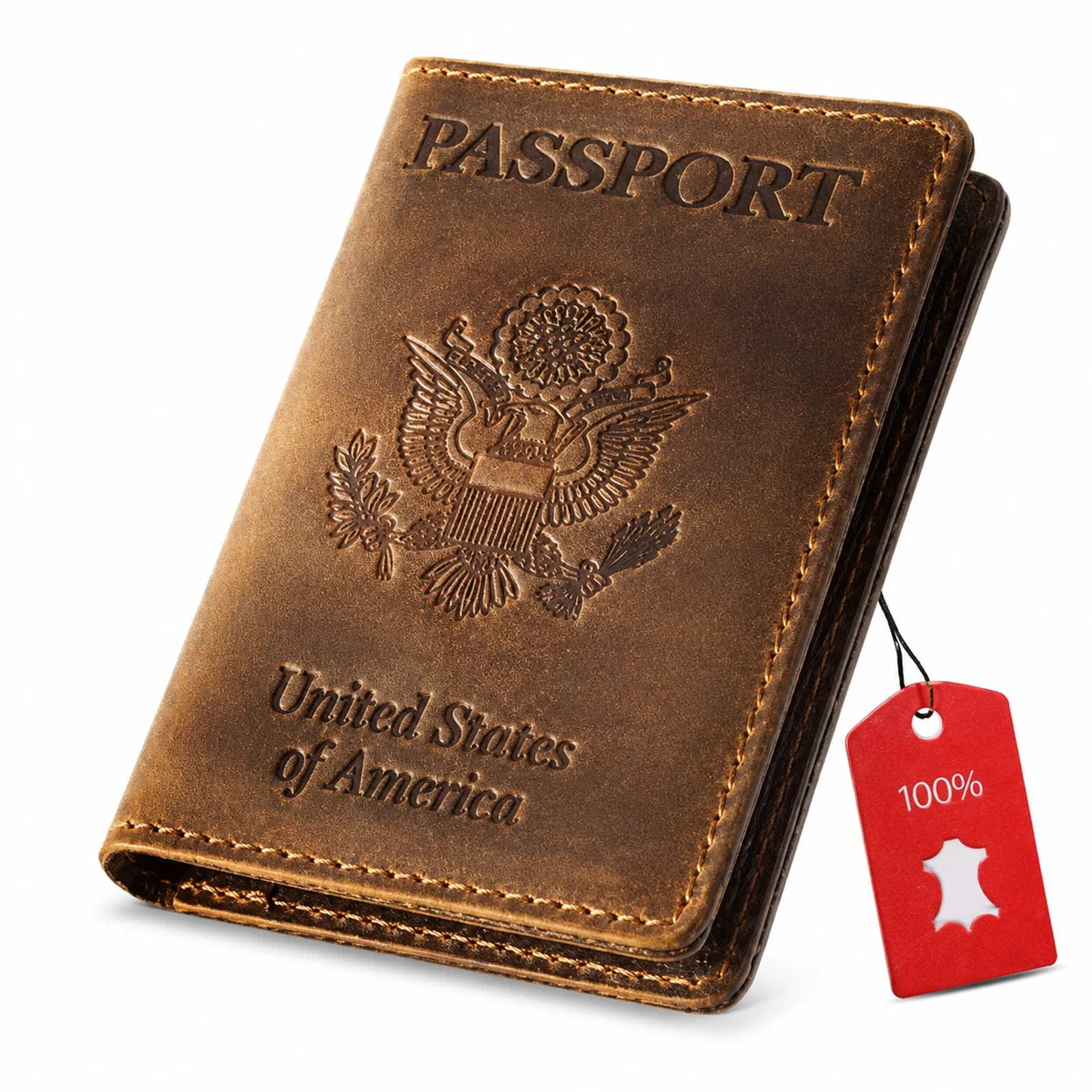 Leather Passport Holder manufactured by Aly Leather Co., Sialkot