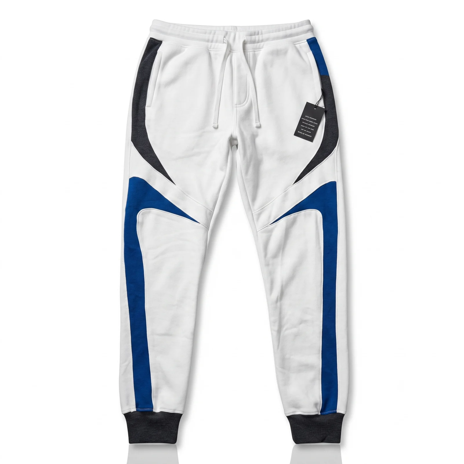 White and Blue Jogger Trousers manufactured by Aly Leather Co., Sialkot
