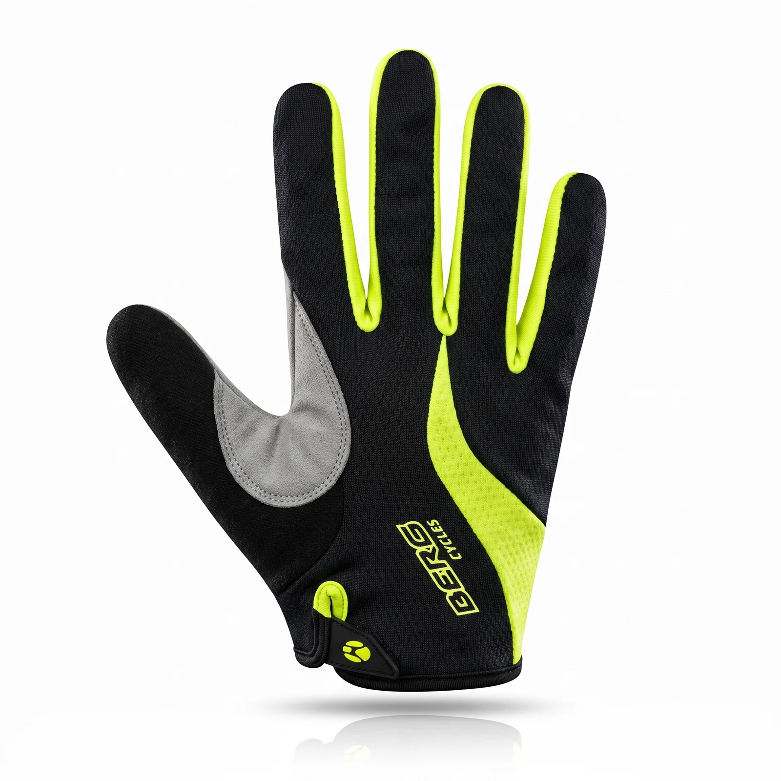 Black and Yellow Cycling Gloves manufactured by Aly Leather Co., Sialkot